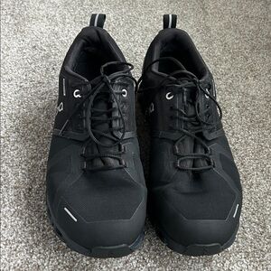 Mens On Cloud Black Waterproof Sneakers
